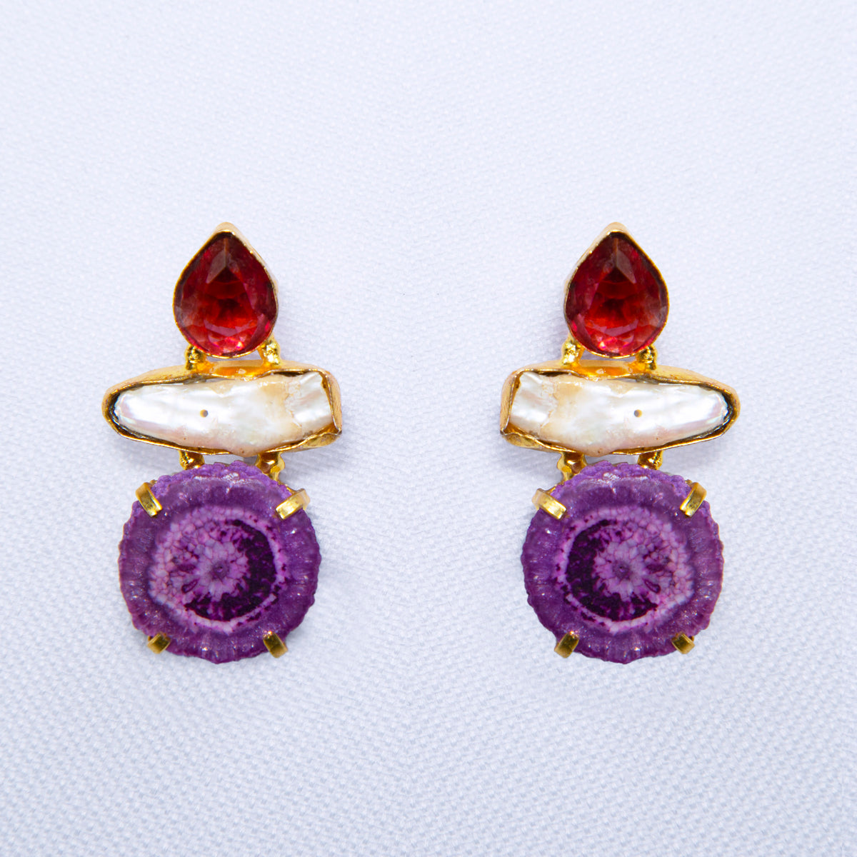 MIDI BRISA Earrings (Peach/Yellow)