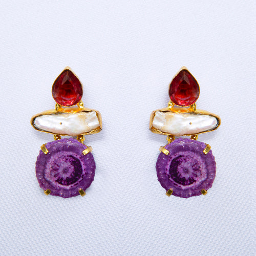 MIDI BRISA Earrings (Peach/Yellow)