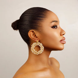 Cluster Pearl Hoop