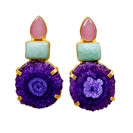 MIDI BRISA Earrings (Peach/Yellow)