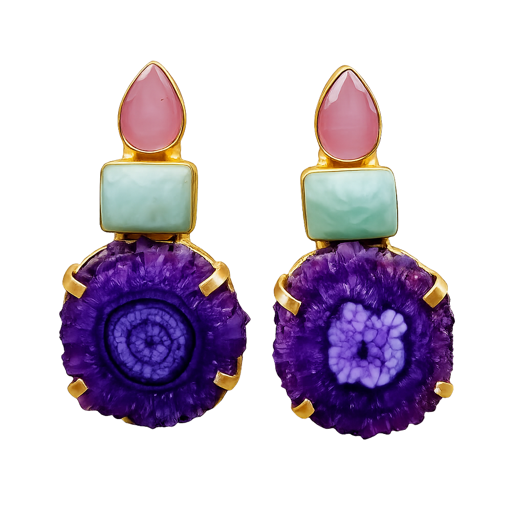 MIDI BRISA Earrings (Peach/Yellow)