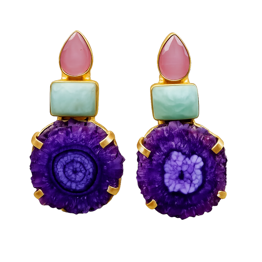 MIDI BRISA Earrings (Peach/Yellow)