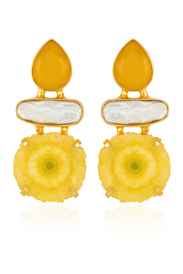 MIDI BRISA Earrings (Peach/Yellow)